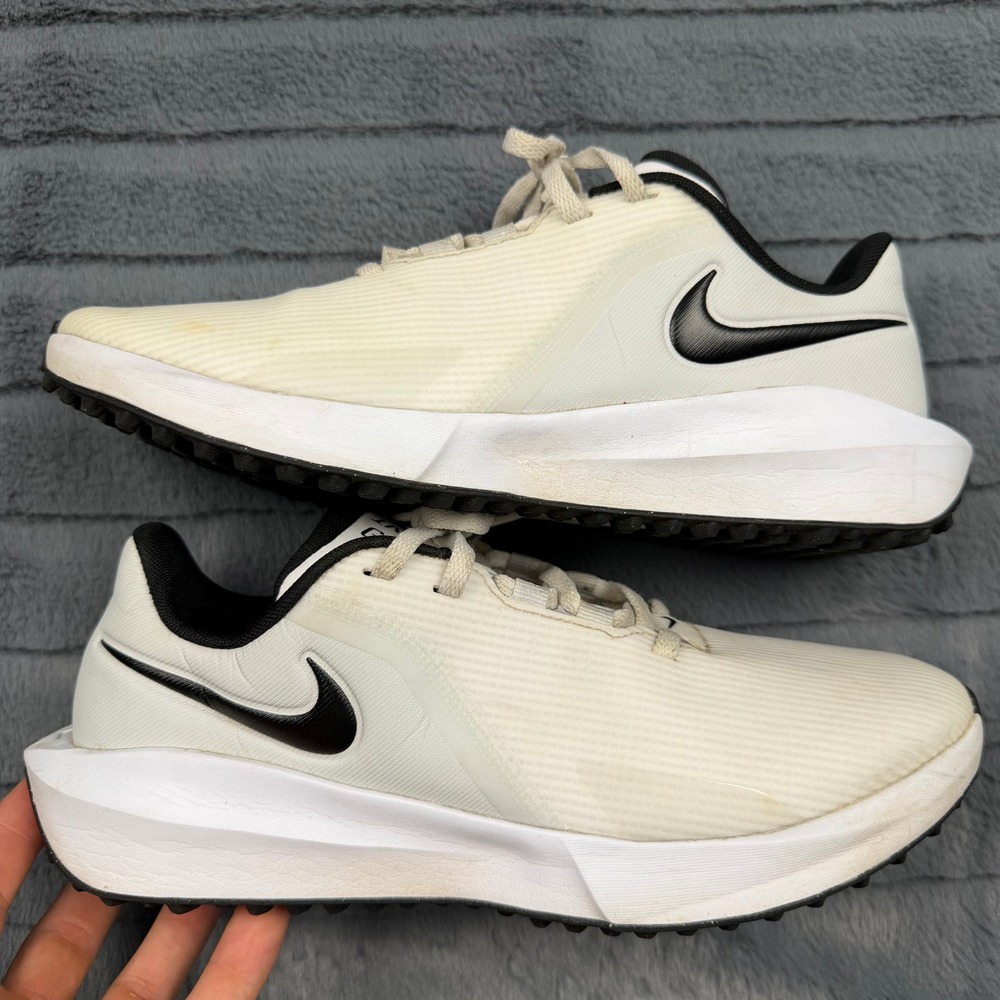 Nike Infinity G Golf Shoes Sail Black FN0555-100 Mens Size 8 Spikeless Athletic